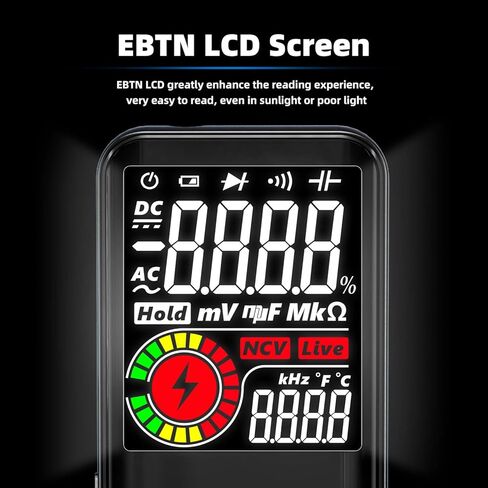 BSIDE Bside S10 مقياس متعدد رقمي مفيد نطاق تلقائي EBTN LCD 9999 عدد اختبار الجهد الكهربي السعة المقاومة التردد درجة الحرارة الاستمرارية الصمام الثنائي دورة العمل فحص مباشر الفولتميتر مع مصباح يدوي in Kuwait