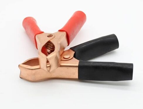 Fielect 2Pcs 50A Heavy-Duty Insulated Alligator Clips,Battery Crocodile Electrical Test Clamps,Battery Charger Clamp for Car Auto Vehicle Boat Red and Black in Saudi Arabia