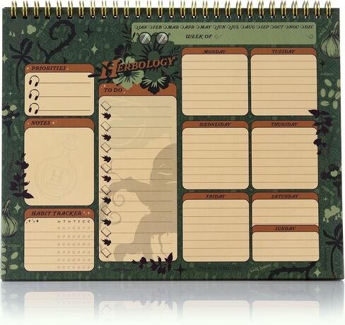 Conquest Journals Harry Potter Herbology Weekly Spiral Planning Pad in Saudi Arabia