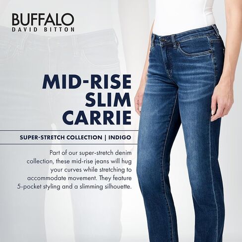 Buffalo David Bitton Women's Carrie Mid Rise Slim Jeans in Saudi Arabia