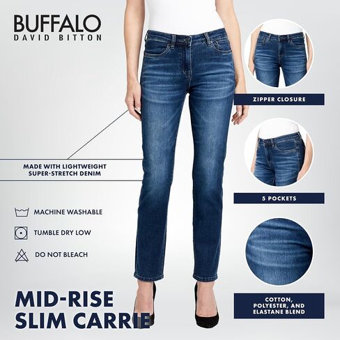 Buffalo David Bitton Women's Carrie Mid Rise Slim Jeans in Saudi Arabia