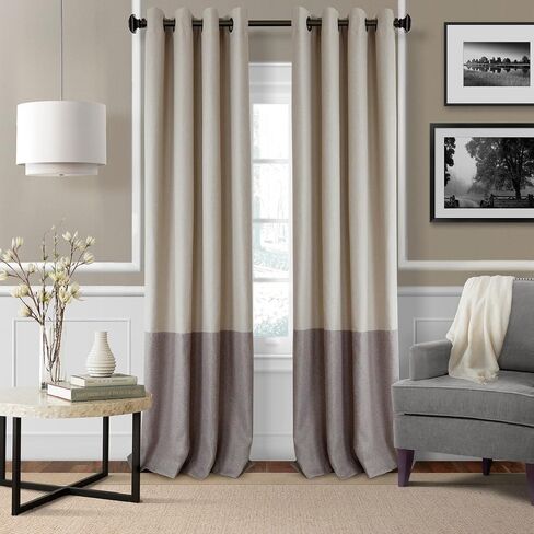 ستارة نافذة معتمة من Elrene Home Fashions Braiden، لوحة واحدة، 52 بوصة × 95 بوصة (لوحة واحدة)، كتان in Saudi Arabia