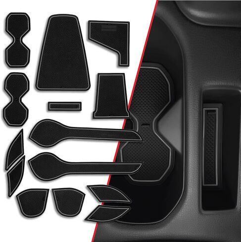 CupHolderHero fits Nissan Leaf Accessories 2018-2023 - Premium Custom Interior Non-Slip Anti Dust Cup Holder Inserts, Center Console Liner Mats, Door Pocket Liners 15pc Set (Gray Trim) in Kuwait