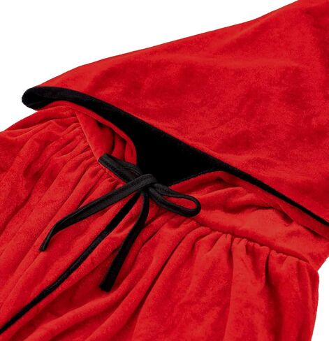 Hooded Cloak Long Reversible Velvet Robe Cape for Christmas Halloween Cosplay Costumes in Saudi Arabia