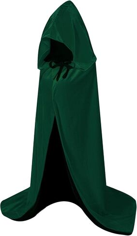 Hooded Cloak Long Reversible Velvet Robe Cape for Christmas Halloween Cosplay Costumes in Saudi Arabia