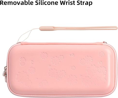 Geekshare Sakura Pink Carry Case Compatible with Nintendo Switch Lite – Ultra Slim Portable Hard Shell Travel Case for Switch Lite & Accessories – 8 Game Cards with a Removable Wrist Strap in Saudi Arabia