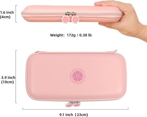 Geekshare Sakura Pink Carry Case Compatible with Nintendo Switch Lite – Ultra Slim Portable Hard Shell Travel Case for Switch Lite & Accessories – 8 Game Cards with a Removable Wrist Strap in Saudi Arabia