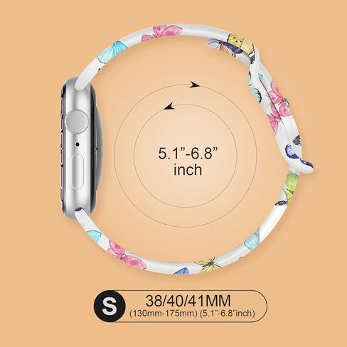 متوافق مع سوار ساعة Apple للأطفال مقاس 38 مم 40 مم 41 مم للأولاد والبنات، حزام مطبوع لطيف على الوجهين متوافق مع iWatch Series 9/Ultra/8/7/6/5/4/3/2/1/SE in Kuwait