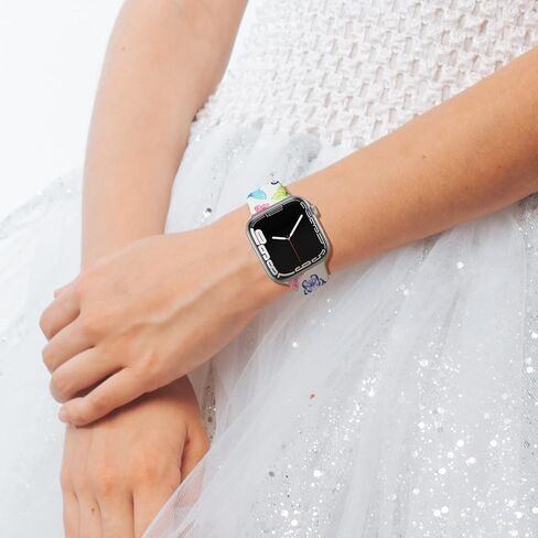 متوافق مع سوار ساعة Apple للأطفال مقاس 38 مم 40 مم 41 مم للأولاد والبنات، حزام مطبوع لطيف على الوجهين متوافق مع iWatch Series 9/Ultra/8/7/6/5/4/3/2/1/SE in Kuwait