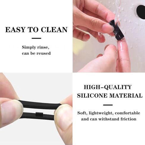 40 قطعة من أحزمة الساعات المصنوعة من السيليكون، حلقات مطاطية بديلة لحزام الساعة، حافظة حزام الساعة، حلقة تثبيت حزام الساعة الذكية، حلقات تثبيت للساعة 4 مقاسات (أسود، بني) in Kuwait