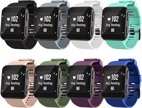 أحزمة ساعة متوافقة مع Garmin Forerunner 35 Bands، حزام معصم بديل رياضي من السيليكون الناعم لساعة Garmin Forerunner 35 الذكية، بدون متتبع، 8 حزم in Kuwait