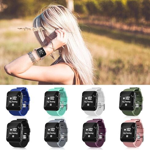 أحزمة ساعة متوافقة مع Garmin Forerunner 35 Bands، حزام معصم بديل رياضي من السيليكون الناعم لساعة Garmin Forerunner 35 الذكية، بدون متتبع، 8 حزم in Kuwait