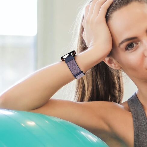 2 حزمة من أربطة النايلون لـ Amazfit GTS، GTS2، GTS 2e، GTS 2 mini، 20 مم سريعة الفك وقابلة للتنفس، حزام ساعة بديل رياضي ناعم وجيد التهوية لـ Amazfit Bip U Pro/Bip/Bip Lite/Bip S/Bip S lite/Bip U (أسود+كاب) أزرق) in Kuwait