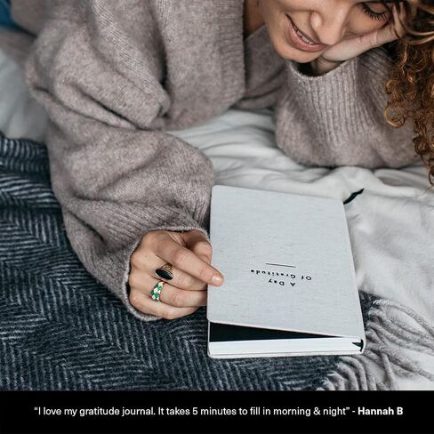 Mål Paper Daily Gratitude Journal - غلاف مقوى من جلد البولي يوريثان الأسود | دفتر يومي غير مؤرخ لمدة 6 أشهر | التأكيدات والاقتباسات والنوايا والتأمل ليلا ونهارا | لمسة نهائية يدوية، هدية فريدة للرجال والنساء in Saudi Arabia