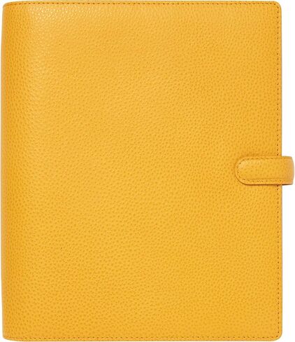 Filofax Finsbury Organizer, A5 Size, Mustard - Traditional Grained Leather, Six Rings, Week-to-View Calendar Diary, Multilingual, 2024 (C022621-24) in Saudi Arabia