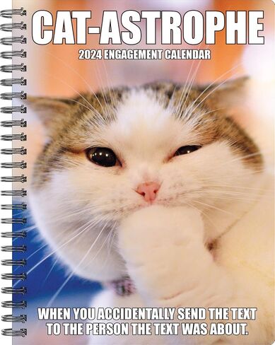 مخطط أسبوعي من Cat-astrofe Softcover لعام 2024، تقويم خطوبة حلزوني (6.5 بوصة × 8.5 بوصة) in Saudi Arabia