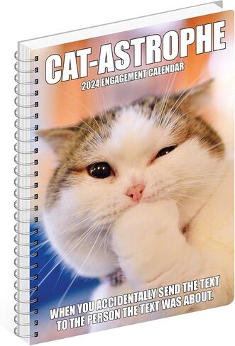 مخطط أسبوعي من Cat-astrofe Softcover لعام 2024، تقويم خطوبة حلزوني (6.5 بوصة × 8.5 بوصة) in Saudi Arabia