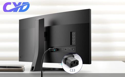كابل سلك طاقة CYD 3 Prong 4FT PC متوافق مع Dell وSamsung وLG وSony وBenQ وAcer وAsus وViewSonic وCompaq سلك طاقة شاشة الكمبيوتر (NEMA 5-15P إلى IEC60320 C13)، 3 عبوات in Kuwait