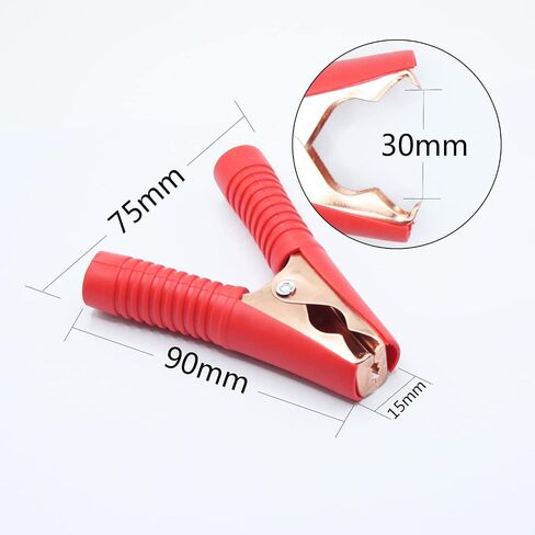 100A Battery Alligator Clips,90mm Car Battery Charger Clamps,Battery Clips Replacement Jumper Cables Boost Clamp,for Car Auto Vehicle Boat (4Pcs） in Saudi Arabia