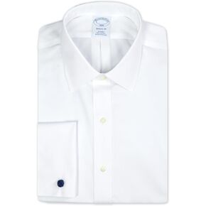 Brooks Brothers Mens Regular Fit All Cotton Non Iron Ainsley Collar Dress Shirt w/French Cuffs, in Saudi Arabia