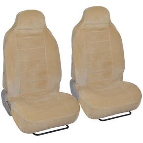 BDK Beige Comple Cloth High Back Auto Covering Encore Style 2 PC Premium in Kuwait