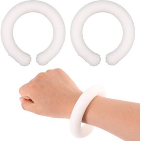 2pcs Wrist Cooling Tubes, 3.74in Diameter Reusable ICY Wrist Pack Cooling Bracelet Wearable Wristband Ring for Hot Weather Summer Outdoor Indoor Heat Dissipation(White) in Saudi Arabia