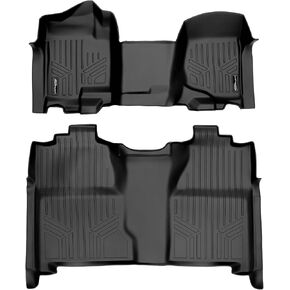 Smartliner Custom Fit Floor Mats 2 صف بطانة متوافقة مع 2007-2013 شيفروليه سيلفرادو 1500 in Kuwait