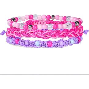 3PC Heishi Surfer Bracelets Friendts for Women - Clay Beaded Stacked Stretch Braid Set Best Friends Hompts Beach Summer Jewelry in Kuwait