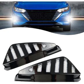 LED Front Bumper Fog light DRL Amber Sequential Turn Signal Lamp Feature Kit for Nissan Sentra 2024 2025 S SV SR Replacement Front Bumper Trim Accessories in Kuwait