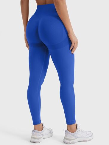 QOQ Womens High Waisted Seamless Workout Leggings Butt Lifting Gym Yoga Pants Booty Scrunch Vital Tummy Control Ruched Tights in Kuwait