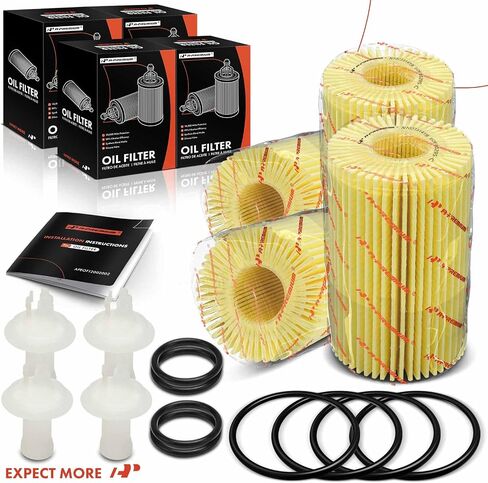 A-Premium 4-PC 10K Miles Protection Oil Filter Compatible with for Toyota Tundra 2007-2021, Sequoia 2008-2022, Land Cruiser 2008-2011 2013-2021 & Lexus GS F 2016-2020, IS F, IS500, LC500, LX570, RC F in Saudi Arabia