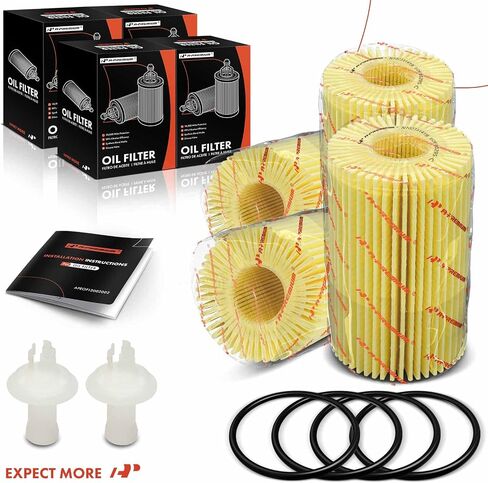 A-Premium 4-PC 10K Miles Protection Oil Filter Compatible with for Toyota Tundra 2007-2021, Sequoia 2008-2022, Land Cruiser 2008-2011 2013-2021 & Lexus GS F 2016-2020, IS F, IS500, LC500, LX570, RC F in Saudi Arabia