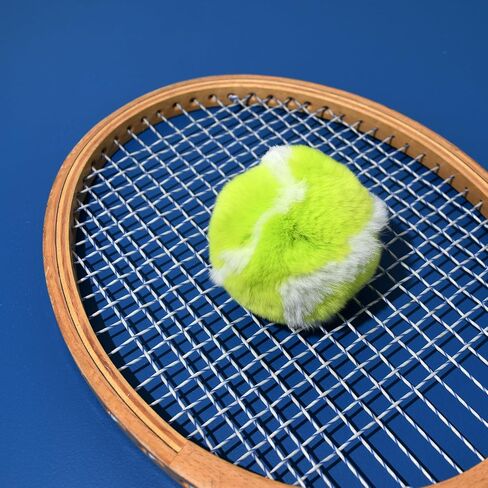 Furry Tennis Ball Keychain – Soft Plush Tennis Ball Key Ring, 2.75" Diameter – Lightweight Fluffy Sports Bag Accessory – Compatible with Backpacks, Purses, Keys, Tennis Bags in Kuwait