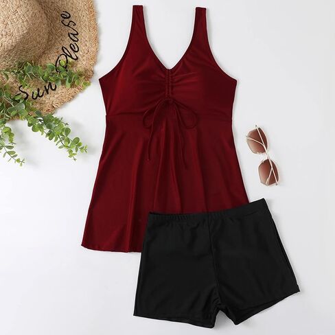 Tankini Swimsuits for Women 2025 Two Piece Swim Bathing Suits Tankini Top with Shorts Tummy Control Swimwear in Saudi Arabia