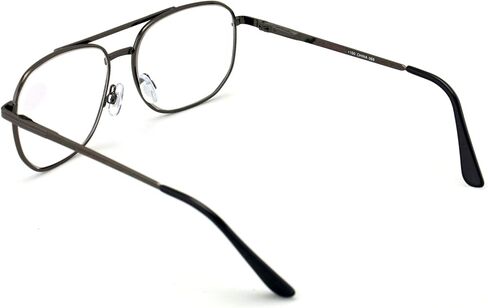 Bifocal Metal Tear Drop Reading Glasses - Big Lens Spring Hinge Square Reader - Clear lens in Saudi Arabia