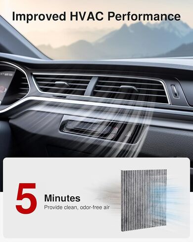 فلتر هواء كابينة بوروما مع الكربون المنشط، بديل لـ CF11671، 6090C، CAF1864P، مازدا: EG21-61-P11، جيب جراند واجونير، واجونير، مازدا CX-7، رام 1500، 1500 كلاسيك، 2500، 3500، 4500، 5500 in Kuwait