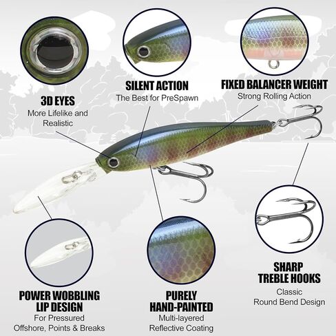 Lucky Craft Pointer 78xD ~ Extra Diver Diver Jerkbait جنبًا إلى جنب in Kuwait