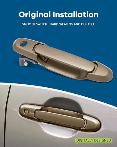 LUJUNTEC Exterior Door Handles,Front Rear Door Handles Driver Left Passenger Right Side,Replacement for 1998-2003 for Toyota for Sienna,4pcs Beige Handles Replace in Saudi Arabia