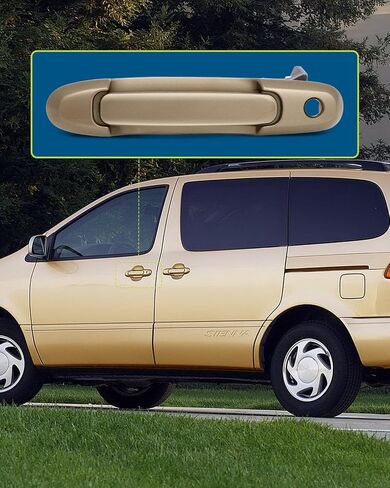 LUJUNTEC Exterior Door Handles,Front Rear Door Handles Driver Left Passenger Right Side,Replacement for 1998-2003 for Toyota for Sienna,4pcs Beige Handles Replace in Saudi Arabia