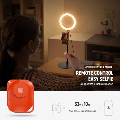 NEWER 12 "24W طاقة عالية طاقة خاتم ضوء مع حامل/حامل للهاتف ، LED إضاءة مؤتمر الفيديو Selfie لدفق iPhone Makeup VLOG تسجيل الكمبيوتر المحمول كاميرا ويب CALL CALL PODCAST ، RH12B in Saudi Arabia