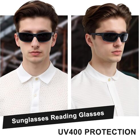 القراءة ثنائية البؤرة النظارات الشمسية للرجال والنساء ، واللف حول الرياضة قارئ صيد الأسماك الشمس نظارات UV حماية in Kuwait