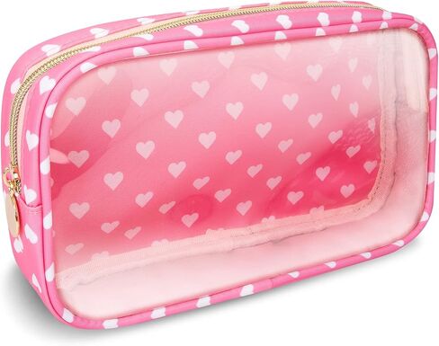 Waterproof Small Makeup Pouch for Purse,Nylon Travel Toiletry Storage Pouch Cute Preppy Cosmetic Bag for Women Girl,Waterproof Makeup Organizer Skincare Bag Purse with Zipper(Small-Black) in Saudi Arabia