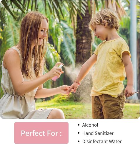 HOMBYS Empty Clear Glass 2oz Small Spray Bottles with Silicone Sleeve Protection - Refillable Containers for Travel, Cleaning Solutions, Essential Oils, Sanitizers - Fine Mist Spray - 4 Pack-Clear in Saudi Arabia