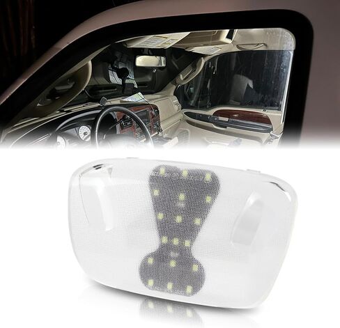 غطاء ضوء القبة الداخلي قبة غلاف صافي العدسة مع PCB أبيض LED لعام 1999-2007 FORD F250 F350 F450 F550 رحلة ، F150 Expedition Mustang Taurus ، 6000k أبيض خريطة السقف مصباح مصباح مصباح in Saudi Arabia