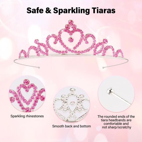 TOBATOBA 10Pcs Gold Tiaras for Women Girls Sparkling Rhinestone Princess Tiara Headband Rapunzel Crowns for Women Tiaras Set Small Tiara Bulk for Birthday Party Wedding School Classroom Costumes Proms in Kuwait
