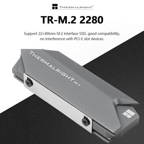 Thermalright M.2 2280 تبريد SSD Defink ، M.2 تبريد التبريد للوقود المبرد للوعة حرارة جانبية مزدوجة مع وسادة السيليكون الحراري ، تبريد زعنفة حرارة الألومنيوم لمدة 2280 M.2 SSD in Kuwait