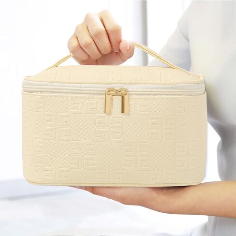 Meiyuuo Cute Makeup Bag Small Cosmetic Bags for Women Girls Gift for Teens Medium Pouch for Purse Essentials Toiletry Zip Pouch PU Waterproof Organizer Case (Cow Print) in Saudi Arabia