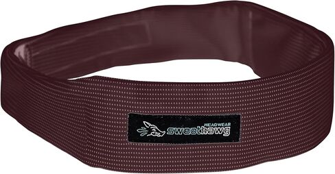SweatHawg No Sweat Headband – Highly Absorbent Sweat Control, Hat Liner Prevents Stains & Odor – Sweat Absorbing Cap Protector for Sports and Outdoor Use – Washable & Lightweight - One Size (Burgundy) in Saudi Arabia