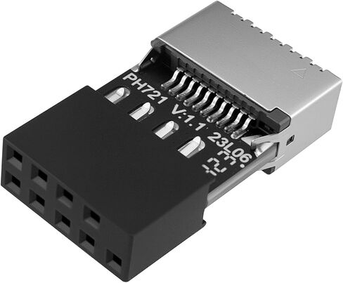 USB 2.0 to USB 3.2 Gen 1 header Adapter ، 9pin male to type-e key-main-mainboard extense extens in Kuwait