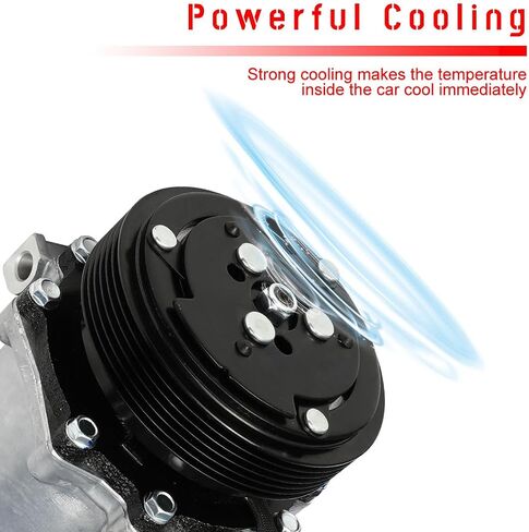 cciyu Air Conditioning Compressor 1994-1996 Fit for Jeep Cherokee Wagoneer Wrangler Strong Cooling A/C Compressor Replaces in Saudi Arabia